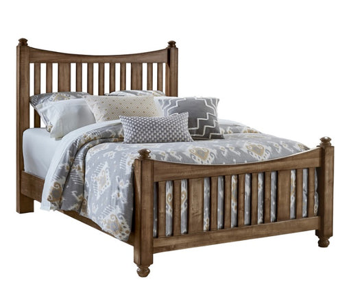 Vaughan-Bassett Maple Road Queen Slat Poster Bed in Maple Syrup image