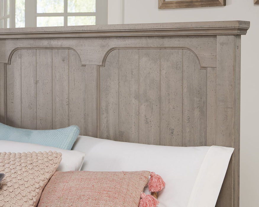 Vaughan-Bassett Joinery Queen Panel Bed in Washed White Oak 194