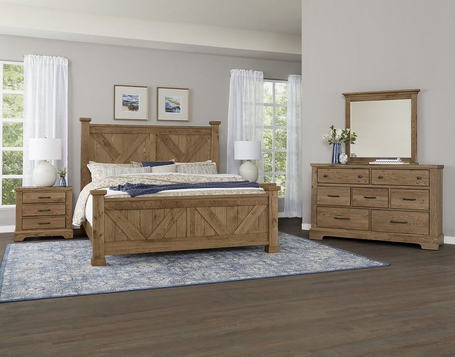 Vaughan Bassett Yosemite California King Panel Bed in Natural