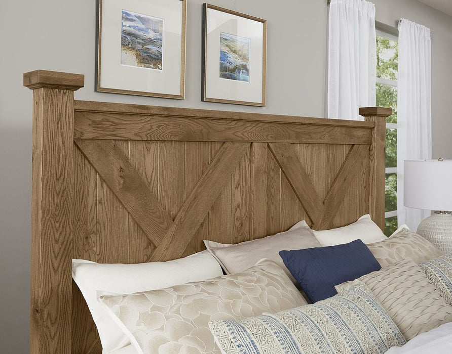 Vaughan Bassett Yosemite Queen Panel Bed in Natural