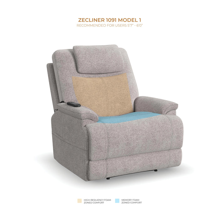 Zecliner Model 1 Latitudes Power Sleep Recliner with Power Headrest & Lumbar