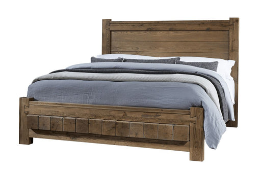 Vaughan Bassett Dovetail King Poster Bed with 6x6 Footboard in Natural image