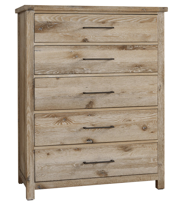Vaughan Bassett Dovetail 5-Drawer Chest in Sun Bleached White image