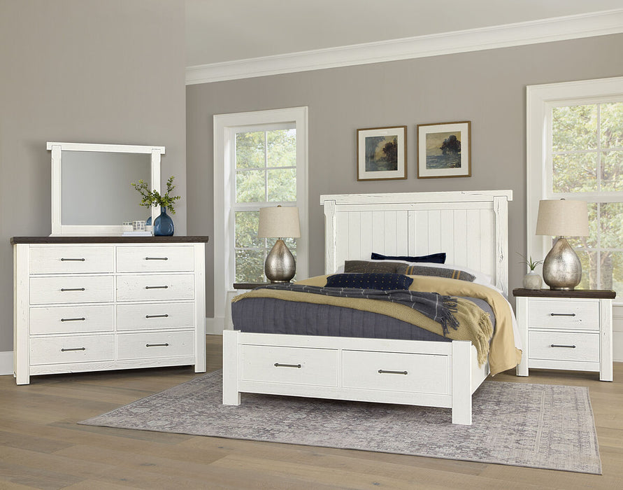 Vaughan Bassett Yellowstone 8 Drawer Dresser in White & Buckskin