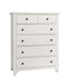 Vaughan Bassett Cool Farmhouse 5-Drawer Chest in Soft White image