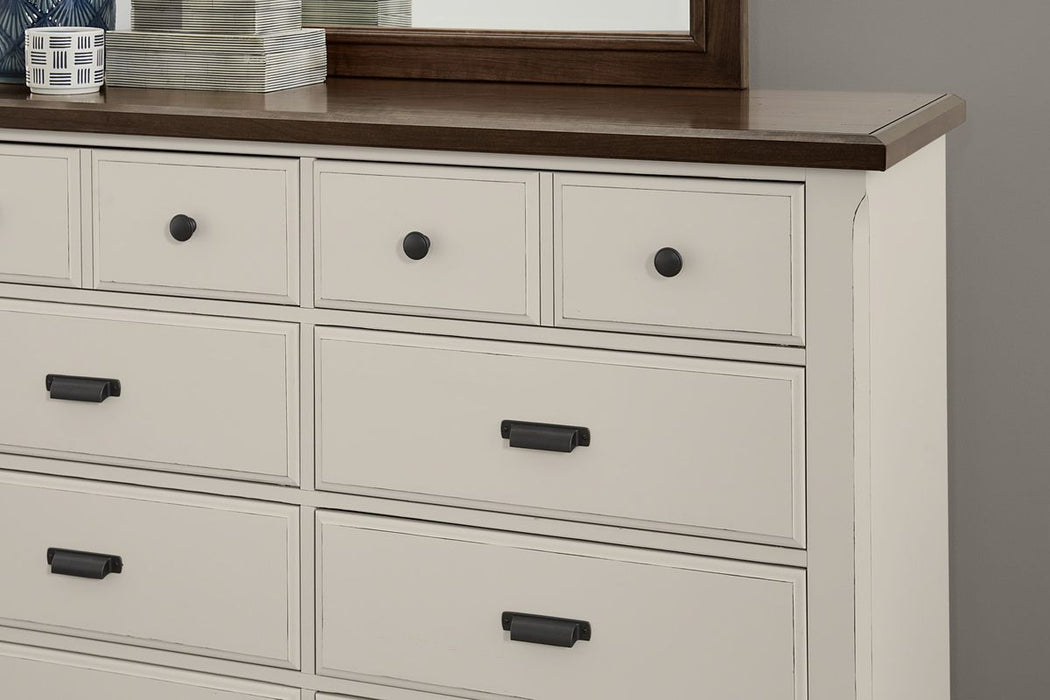 Vaughan Bassett Lancaster County 8 Drawer Dresser in Dove Grey