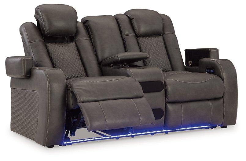 Fyne-Dyme Power Reclining Loveseat with Console