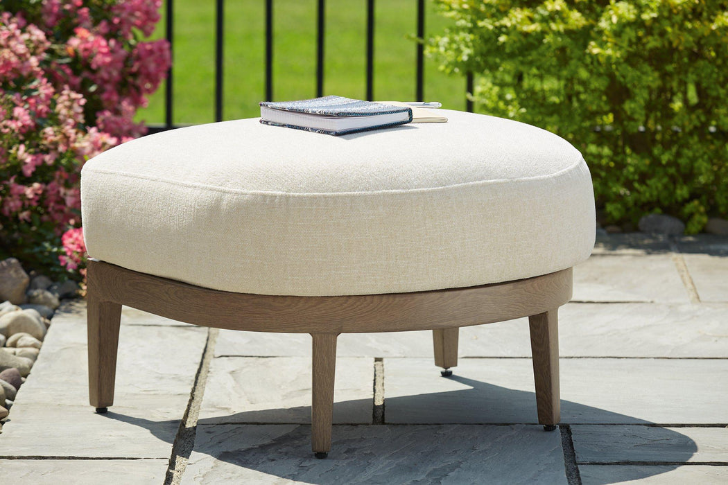 Serene Bay Outdoor Ottoman with Cushion