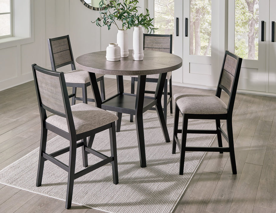 Corloda Counter Height Dining Table and 4 Barstools (Set of 5)