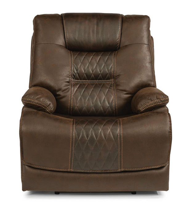 Flexsteel Dakota Power Recliner with Power Headrest and Lumbar