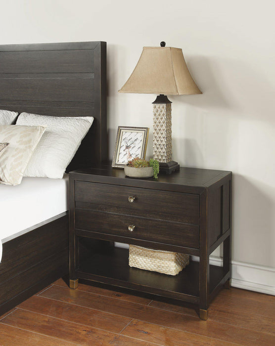 Flexsteel Wynwood Cologne Open Night Stand in Dark Brown image