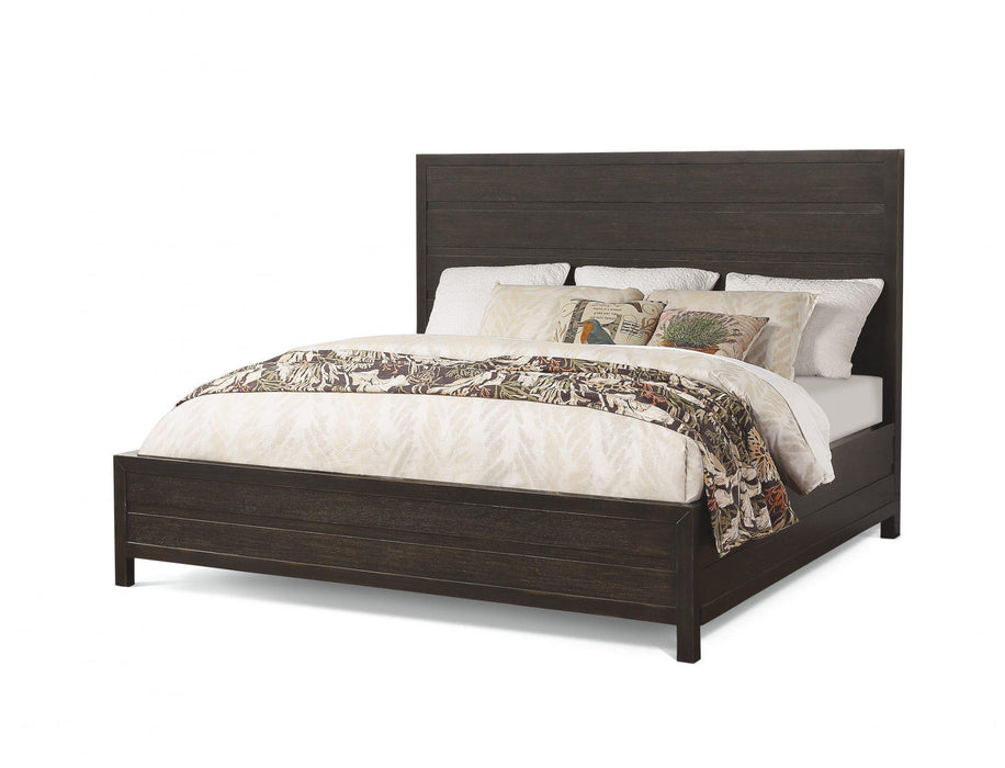 Flexsteel Wynwood Cologne King Panel Bed in Dark Brown