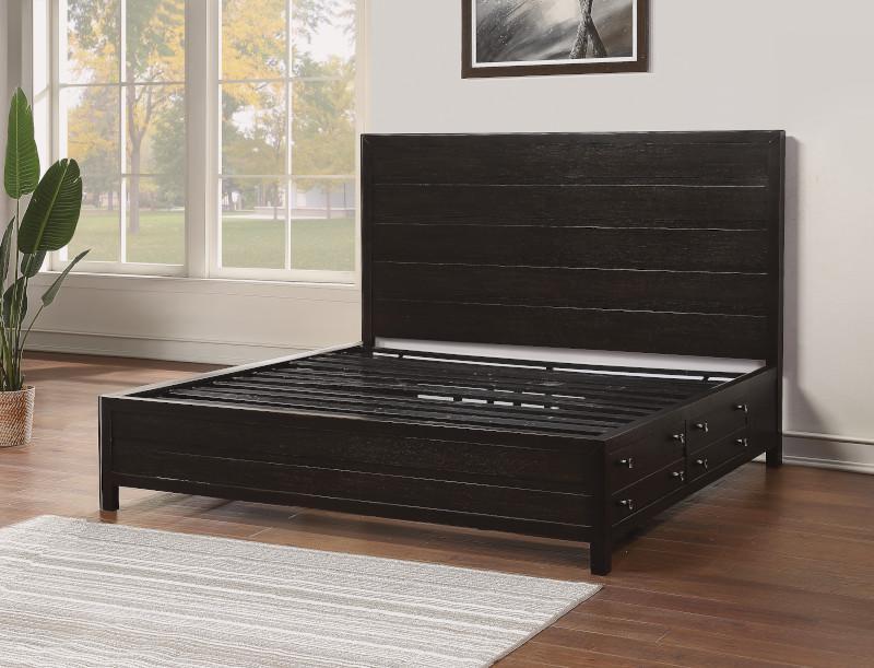 Flexsteel Wynwood Cologne King Storage Bed in Dark Brown