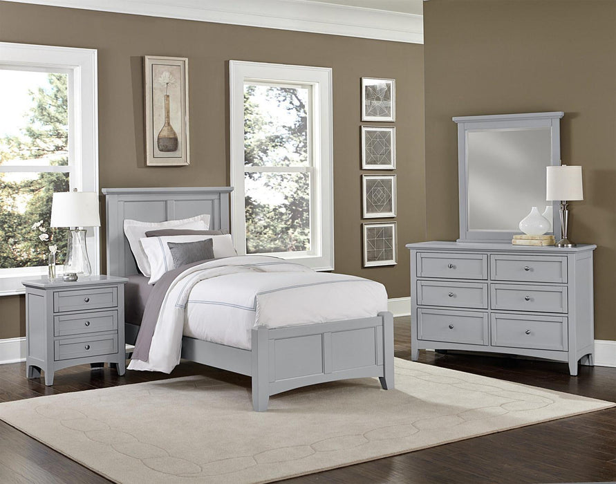 Vaughan-Bassett Bonanza Twin Mansion Bed Bed in Gray