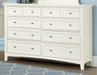 Vaughan-Basset Bonanza 8-Drawer Triple Dresser in White image
