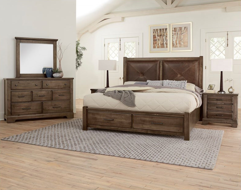 Vaughan-Bassett Cool Rustic 7 Drawer Dresser in Mink
