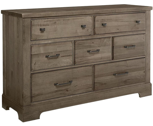 Vaughan-Bassett Cool Rustic 7 Drawer Dresser in Stone Grey image